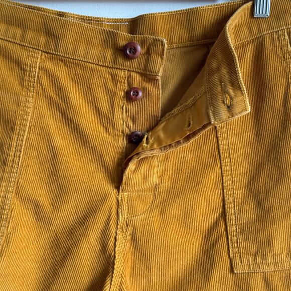 BIRDWELL Men's Beach Britches Corduroy Shorts in Mustard - Picture 4 of 6